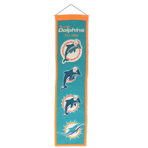 Miami Dolphins Logo Evolution Heritage Banner