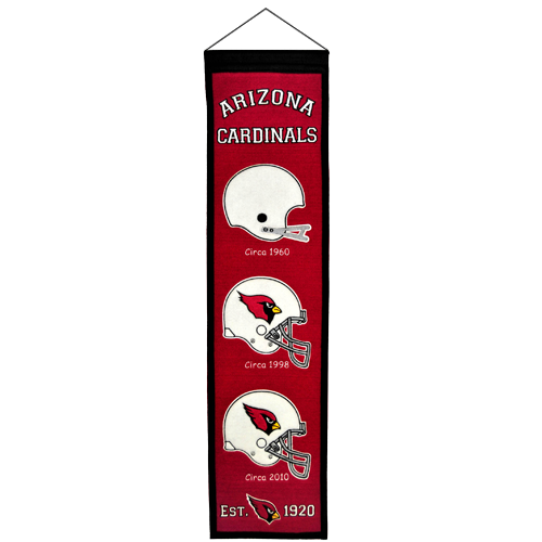 Arizona Cardinals Logo Evolution Heritage Banner