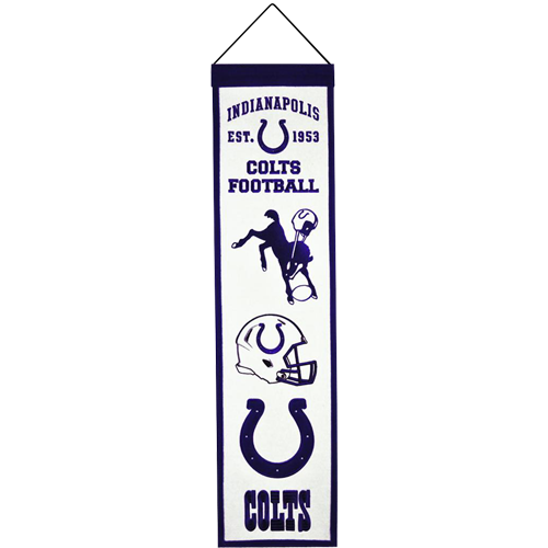 Indianapolis Colts Logo Evolution Heritage Banner