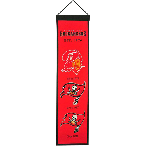 Tampa Bay Buccaneers Logo Evolution Heritage Banner