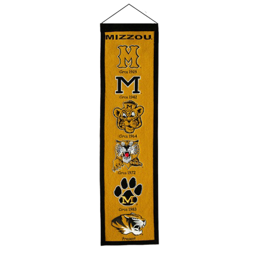 Missouri Tigers Logo Evolution Heritage Banner