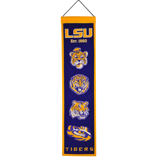 Louisiana State LSU Tigers Logo Evolution Heritage Banner