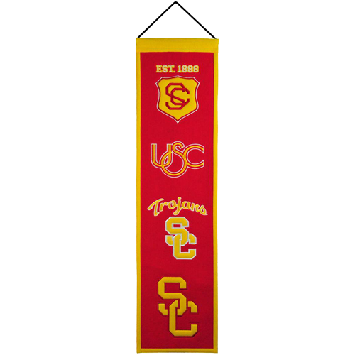 Southern California USC Trojans Logo Evolution Heritage Banner