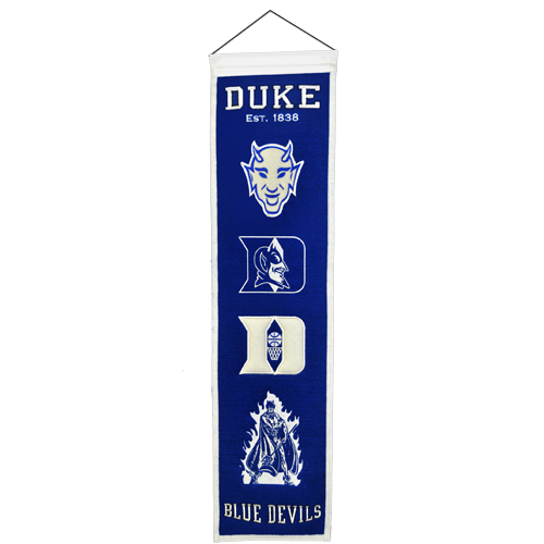 Duke Blue Devils Logo Evolution Heritage Banner