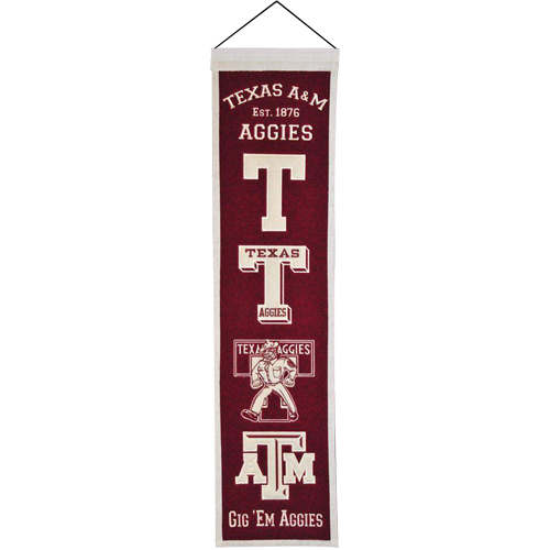 Texas A&M Aggies Logo Evolution Heritage Banner