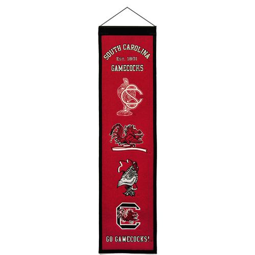 South Carolina Gamecocks Logo Evolution Heritage Banner