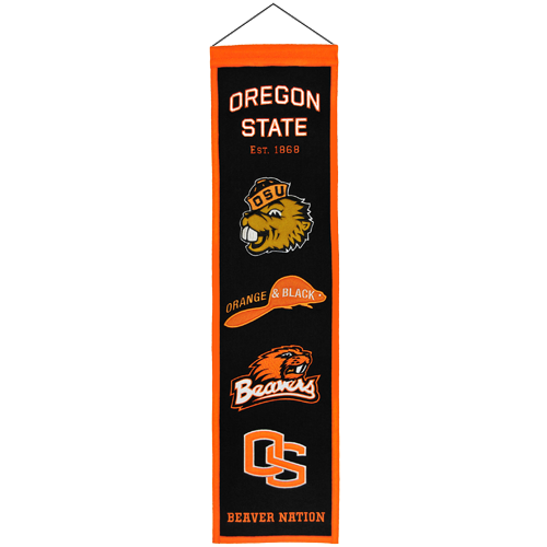 Oregon State Beavers Logo Evolution Heritage Banner