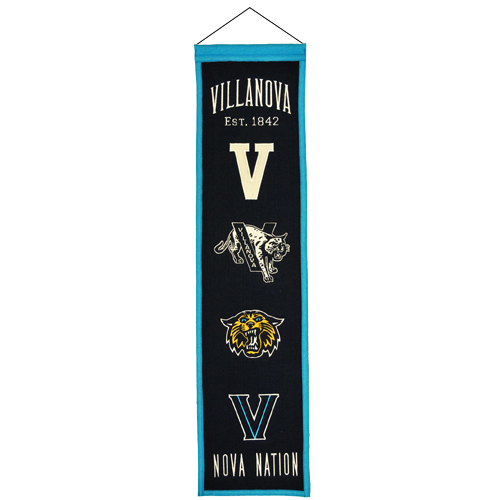Villanova Wildcats Logo Evolution Heritage Banner