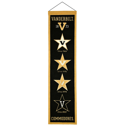 Vanderbilt Commodores Logo Evolution Heritage Banner