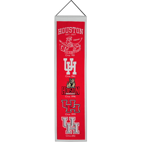 Houston Cougars Logo Evolution Heritage Banner