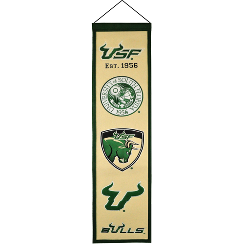 South Florida USF Bulls Logo Evolution Heritage Banner