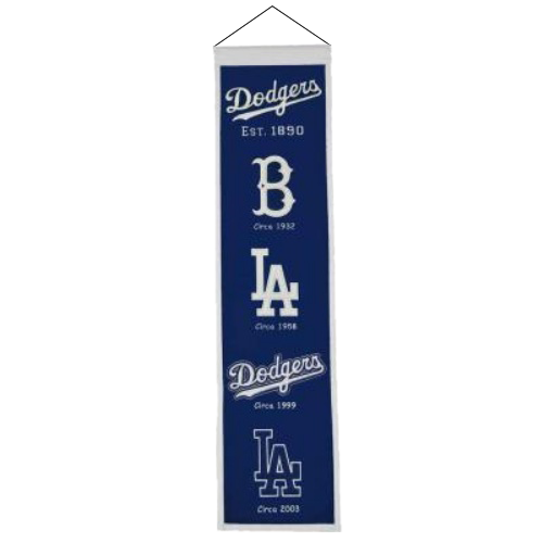 Los Angeles Dodgers Logo Evolution Heritage Banner