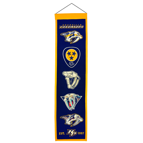Nashville Predators Logo Evolution Heritage Banner