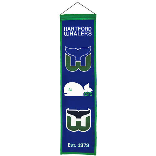 Hartford Whalers Logo Evolution Heritage Banner