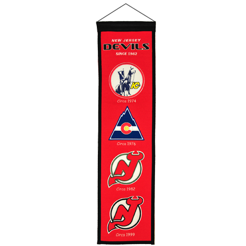 New Jersey Devils Logo Evolution Heritage Banner