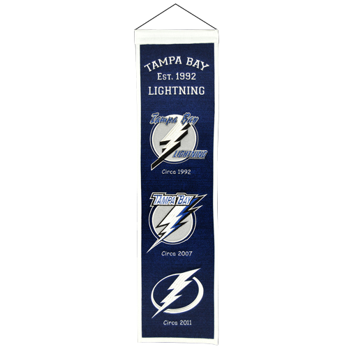 Tampa Bay Lightning Logo Evolution Heritage Banner