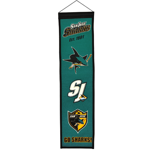 San Jose Sharks Logo Evolution Heritage Banner
