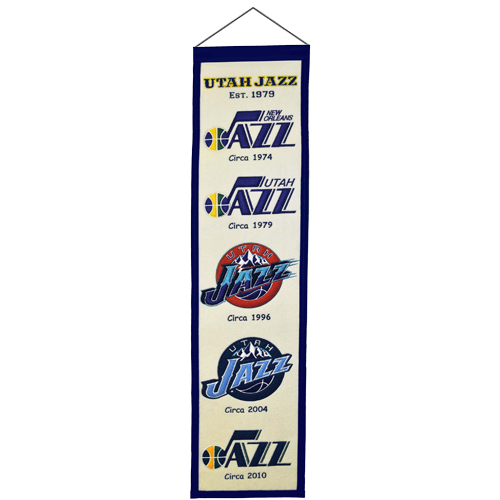Utah Jazz Logo Evolution Heritage Banner