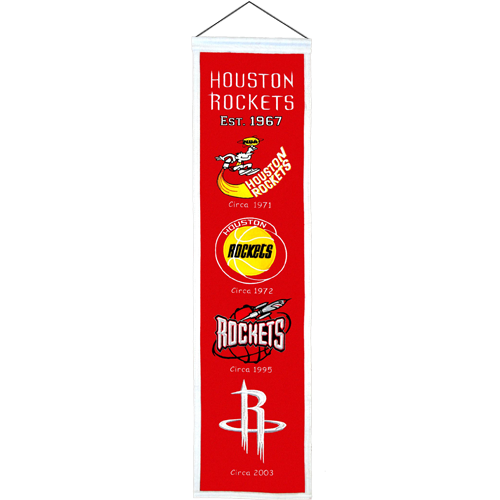 Houston Rockets Logo Evolution Heritage Banner