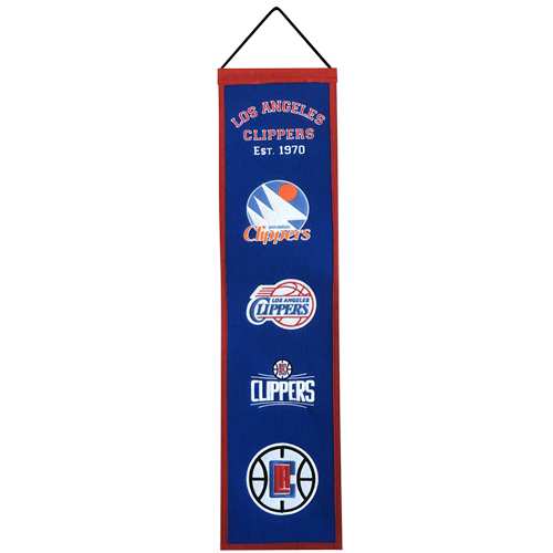 Los Angeles Clippers Logo Evolution Heritage Banner