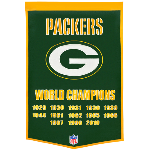 Green Bay Packers Super Bowl Championship Dynasty Banner