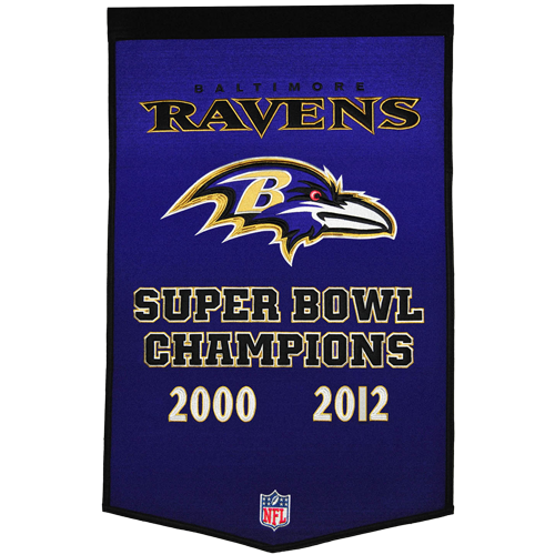 Baltimore Ravens Super Bowl Championship Dynasty Banner