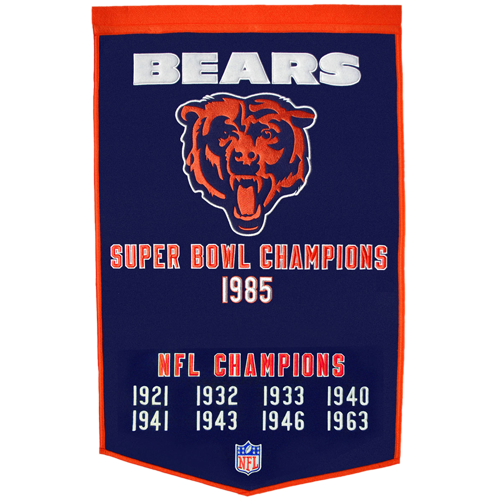 Chicago Bears Super Bowl Championship Dynasty Banner