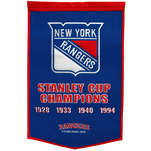 New York Rangers Stanley Cup Championship Dynasty Banner