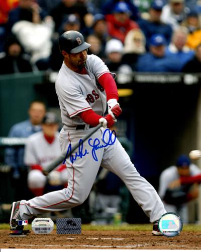Mike Lowell Autographed Boston Red Sox 8x10 Photo - Mounted