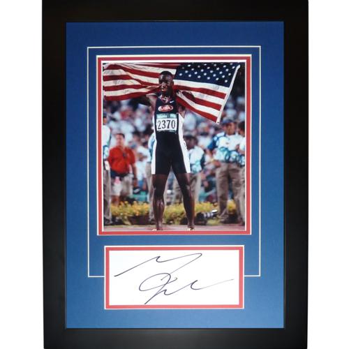 Michael Johnson Autographed USA Track (Olympics) "Signature Series" Frame