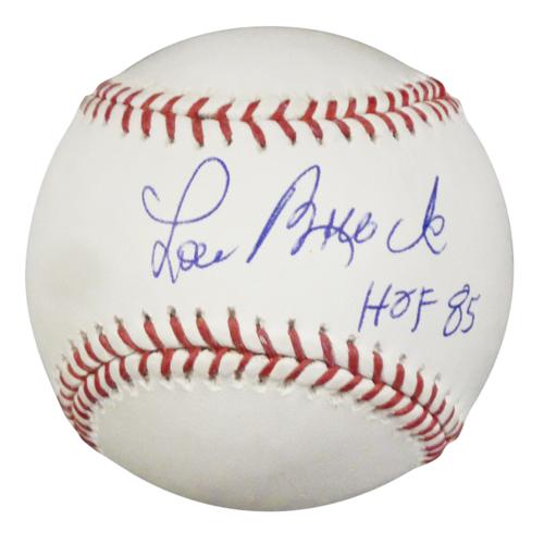 Lou Brock Autographed MLB Baseball (St. Louis Cardinals) w/ "HOF 85" - JSA