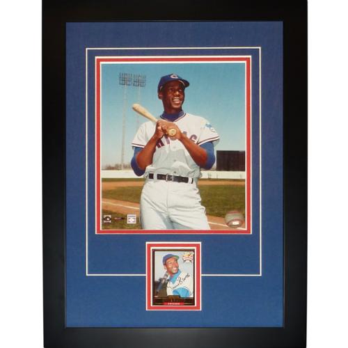 Ernie Banks Autographed Chicago Cubs "Signature Series" Card Frame