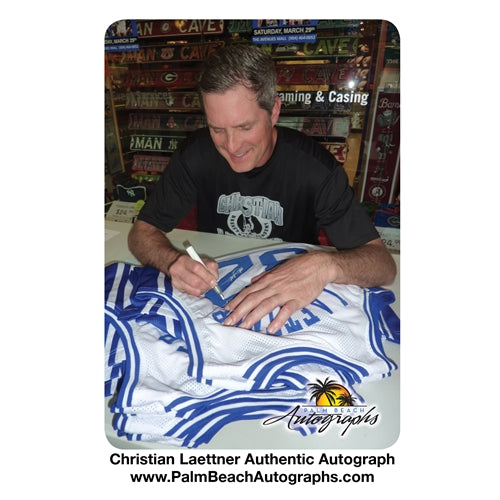 Christian Laettner Autographed Duke Blue Devils (White #32) Custom Jersey w/ "The Shot , 3/28/92"