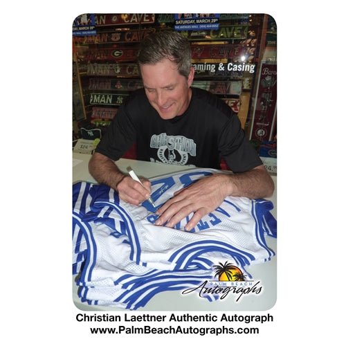 Christian Laettner Autographed Duke Blue Devils (White #32) Deluxe Framed Jersey w/ "The Shot , 3/28/92"