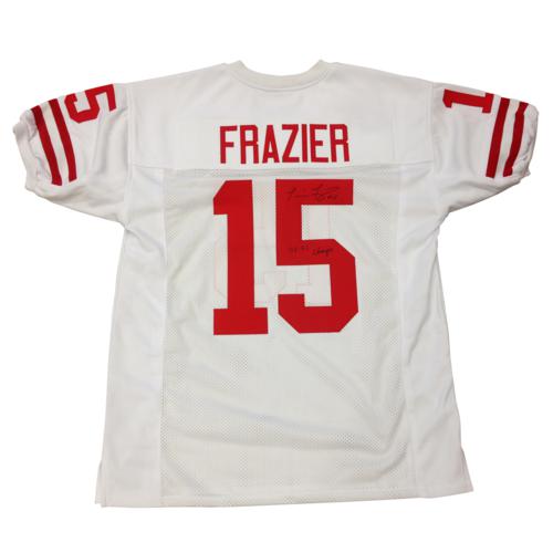 Tommie Frazier Autographed Nebraska Huskers (White #15) Custom Jersey w/ 94-95 Natl Champs"