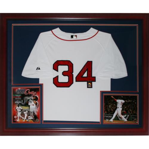 David Ortiz Autographed Boston Red Sox (White #34) Deluxe Framed Jersey - Fanatics