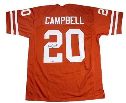 Earl Campbell Autographed Texas Longhorns (Orange #20) Custom Jersey - TriStar