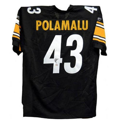 Troy Polamalu Autographed Pittsburgh Steelers (Black #43) Jersey - Polamalu Holo