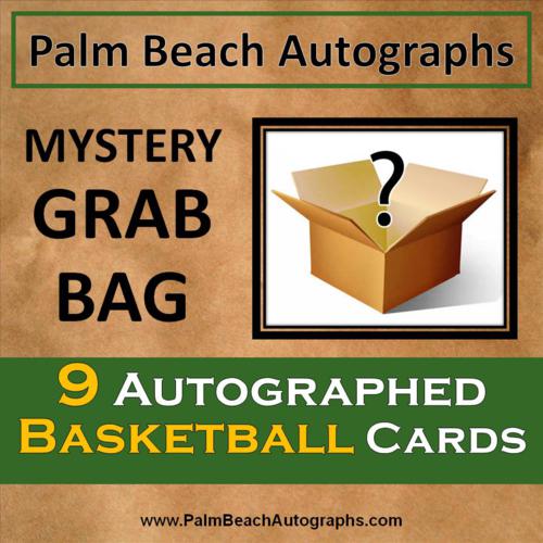 MYSTERY GRAB BAG - 9 Autographed Basketball Cards