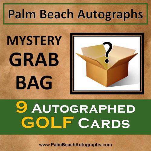 MYSTERY GRAB BAG - 9 Autographed Golf Cards