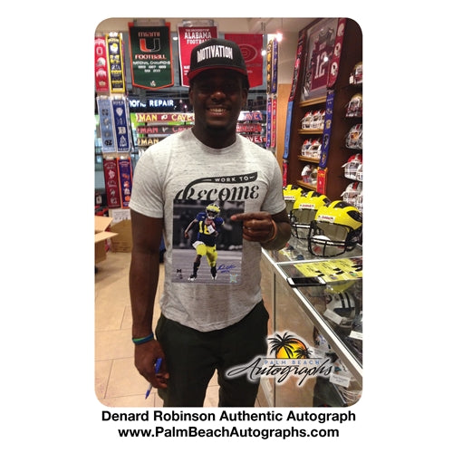 Denard Robinson Autographed Michigan Wolverines (Spotlight) 8x10 Photo