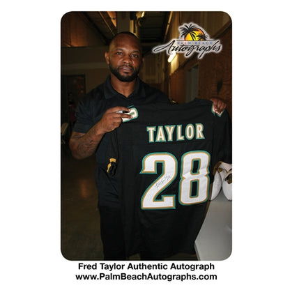 Fred Taylor Autographed Jacksonville Jaguars (Black #28) Custom Jersey
