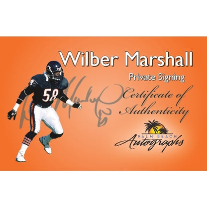 Wilber Marshall Autographed Florida Gators Logo Football