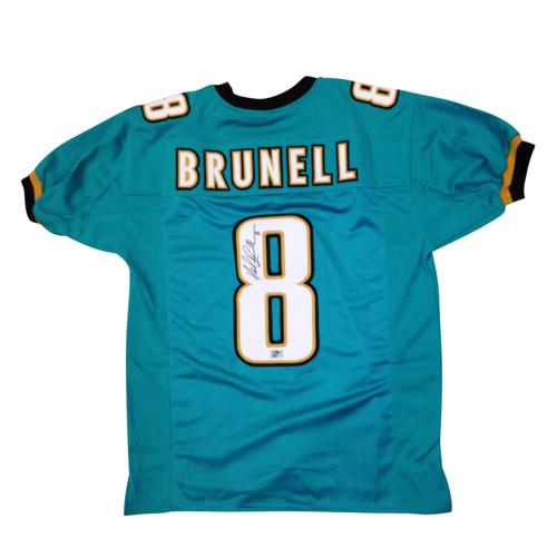 Mark Brunell Autographed Jacksonville Jaguars (Teal #8) Custom Jersey
