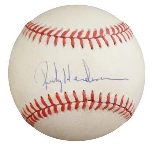 Rickey Henderson Autographed OAL Baseball - JSA