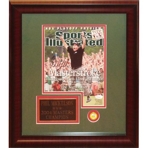 Phil Mickelson Autographed (2004 Masters) Deluxe Framed Sports Illustrated Magazine w/ Nameplate