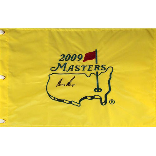 Gary Player Autographed 2009 Masters Golf Pin Flag - Last Masters