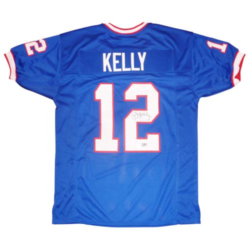 Jim Kelly Autographed Buffalo Bills (Blue #12) Jersey - Kelly Holo