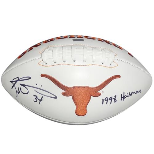 Ricky Williams Autographed Texas Longhorns Logo Football w/ "98 Heisman"