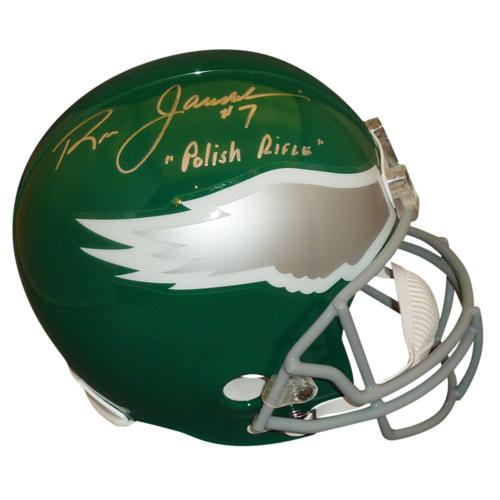 Ron Jaworski Autographed Philadelphia Eagles Deluxe Full-Size Replica Helmet w/ "Polish Rifle"